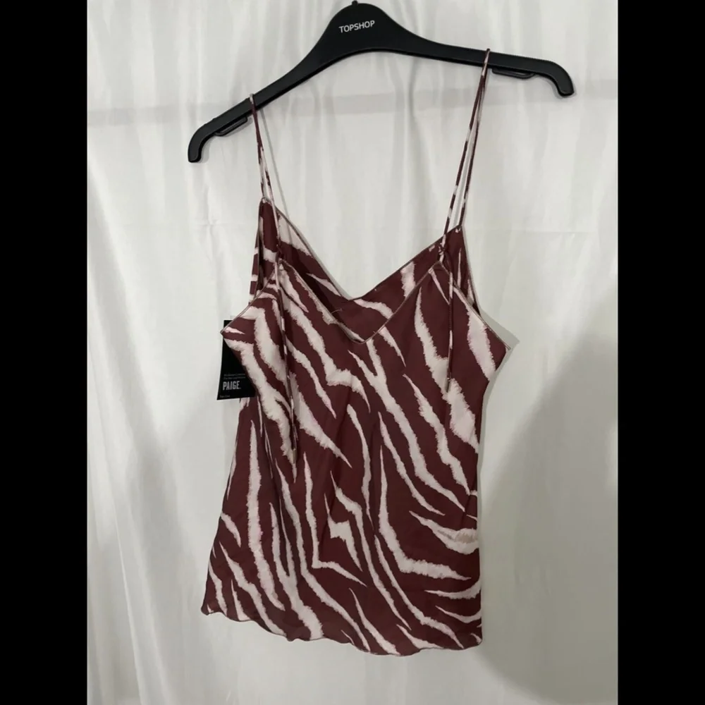 NWT $159 Paige Cicely Metallic Merrow Edge‎ Camisole Tank Top [SZ XS ]